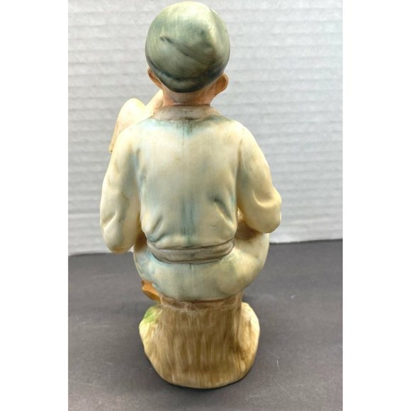 Vintage Napcoware  Old Man Sitting with Bird Figurine C5701 Hand Painted 6.5" - Picture 2 of 9